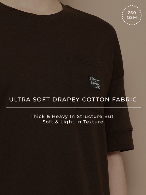 Difference of Opinion Women Oversized Drop Shoulder Ultra Soft Drapey Cotton T-Shirt - Image 6
