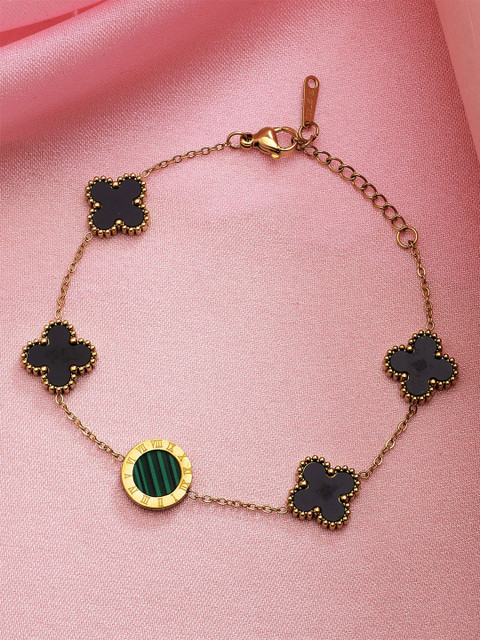 Bohey by KARATCART Women Gold-Plated Link Bracelet