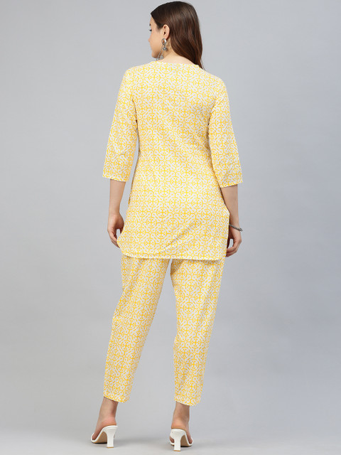 KALINI Ethnic Motifs Printed Pure Cotton Co-Ords - Image 5