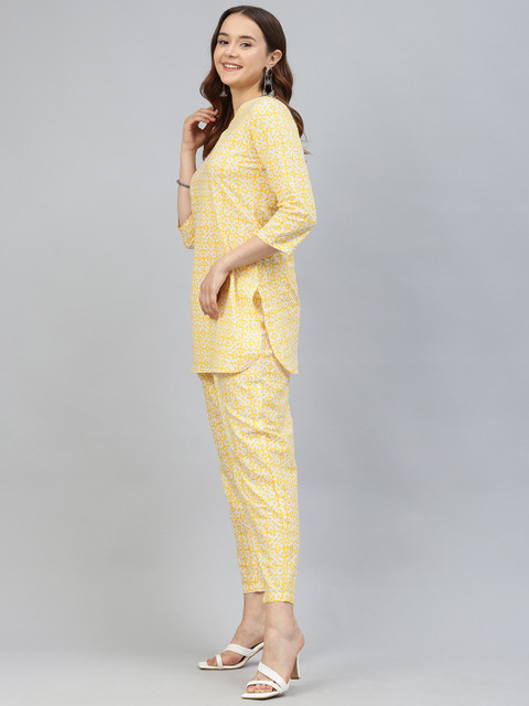 KALINI Ethnic Motifs Printed Pure Cotton Co-Ords - Image 4