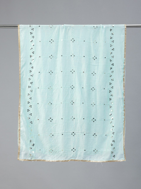 swatika Ethnic Motifs Embroidered Dupatta with Sequinned - Image 4