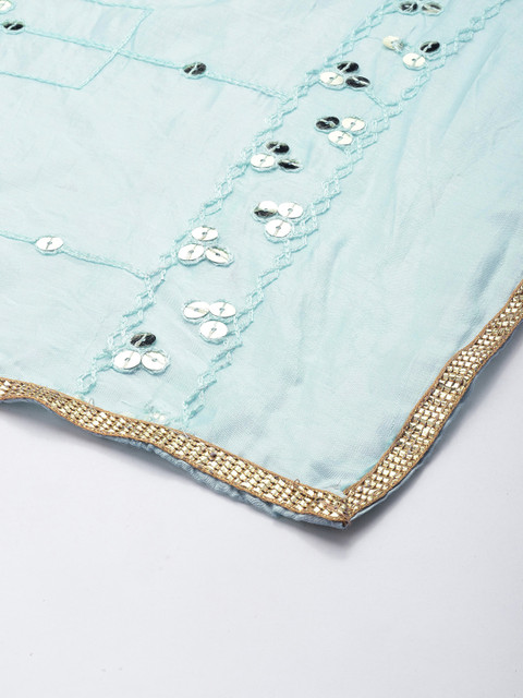 swatika Ethnic Motifs Embroidered Dupatta with Sequinned - Image 5