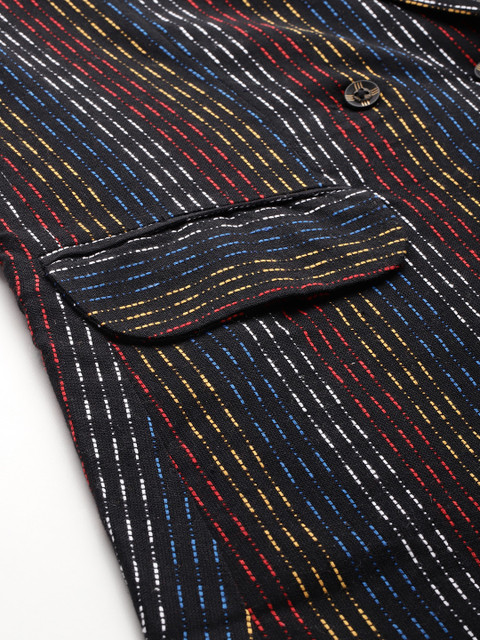 Cottinfab Striped Double-Breasted Pure Cotton Semiformal Blazer - Image 6