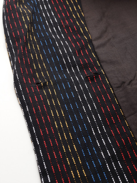 Cottinfab Striped Double-Breasted Pure Cotton Semiformal Blazer - Image 7