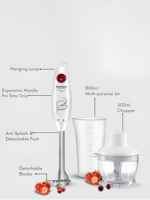 MAHARAJA WHITELINE TurboMix King Plus White 175 W Hand Blender - Image 6
