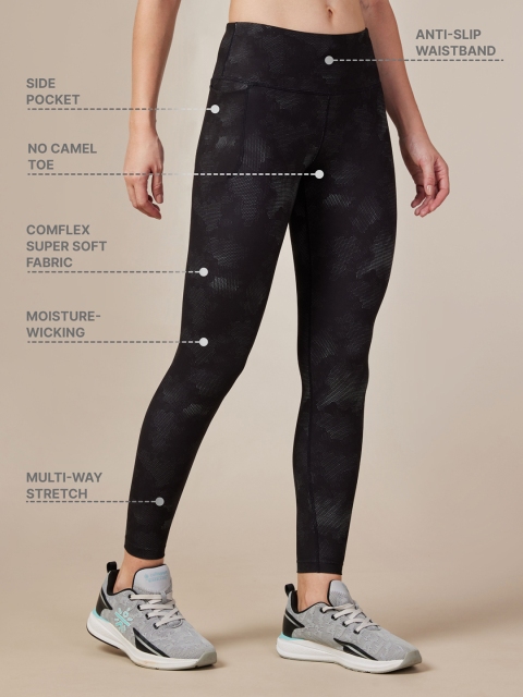 CULT Black Printed Performance COMFlex Tights - Image 7