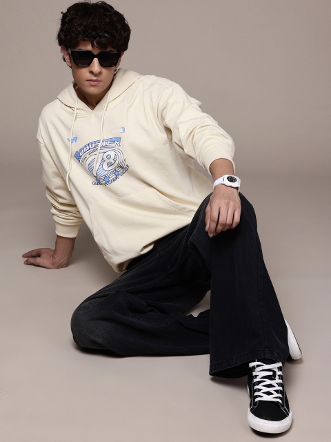 The Roadster Lifestyle Co. Printed Relaxed Fit Hooded Sweatshirt - Image 6