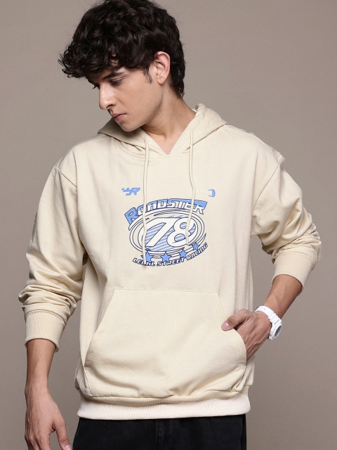 The Roadster Lifestyle Co. Printed Relaxed Fit Hooded Sweatshirt - Image 3