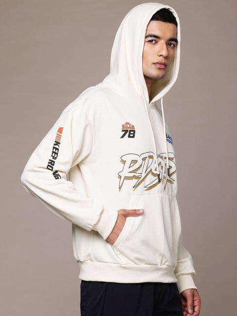 The Roadster Lifestyle Co. Men Printed Hooded Relaxed Fit Sweatshirt - Image 4