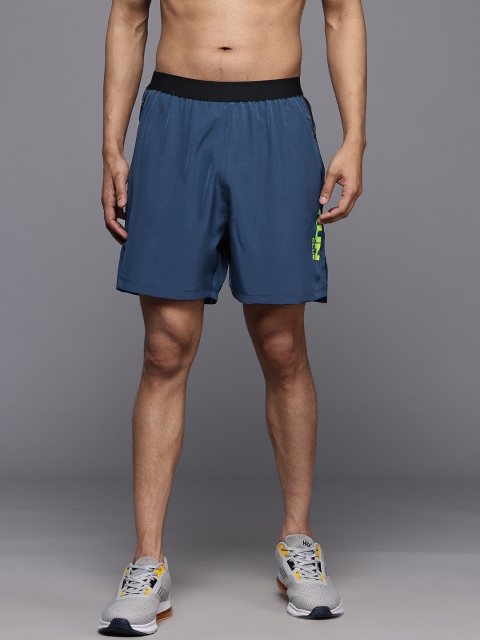 HRX by Hrithik Roshan Men Typography Printed Rapid-Dry Running Sports Shorts - Image 2