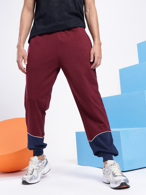 Aeropostale Men Contrast Piping Detailed Colourblocked Joggers - Image 2