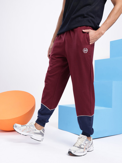 Aeropostale Men Contrast Piping Detailed Colourblocked Joggers - Image 3