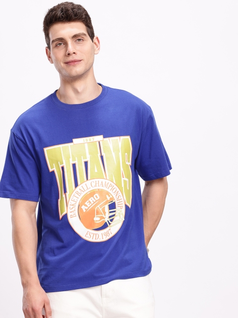 Aeropostale Pure Cotton Typography Printed Drop-Shoulder Sleeves Relaxed Fit T-shirt - Image 3