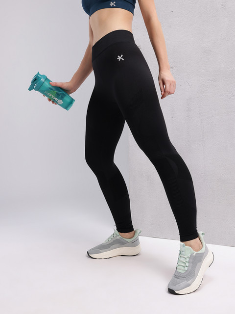 HRX by Hrithik Roshan Women Structure Seamless Rapid-Dry Training Tights