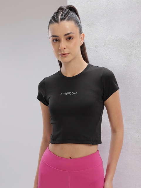 HRX by Hrithik Roshan Women Brand Logo Printed Slim Fit Sports T-shirt - Image 3