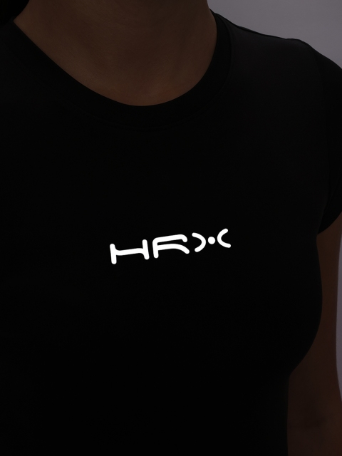 HRX by Hrithik Roshan Women Brand Logo Printed Slim Fit Sports T-shirt - Image 7