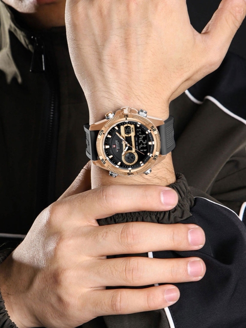 Naviforce Men Brass Embellished Dial & Straps Analogue and Digital - Image 7