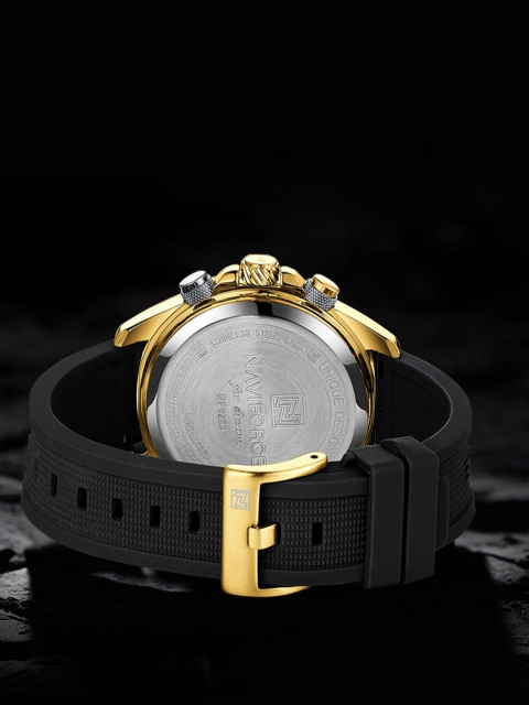 Naviforce Men Brass Dial & Straps Analogue and Digital Multi Function Watch NF9223 GBB - Image 3