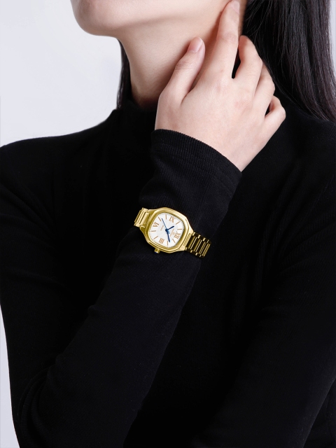 Naviforce Women Brass Dial & Stainless Steel Straps Analogue Watch NF5042 GWG - Image 7