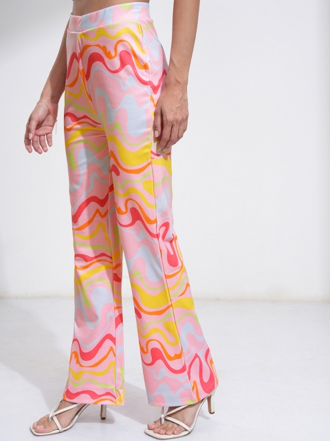 Tokyo Talkies Women Print or Pattern Printed Slim Fit Trousers - Image 3