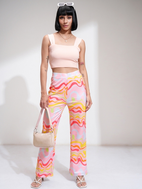 Tokyo Talkies Women Print or Pattern Printed Slim Fit Trousers - Image 5