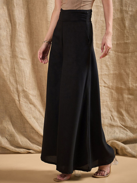 SASSAFRAS Women High-Rise Wide Leg Trousers