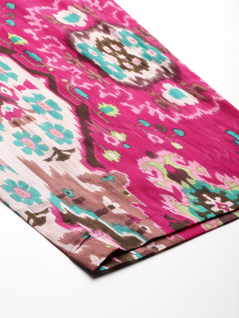 Readiprint Plus Size Printed Pure Cotton Tunic With Trousers - Image 7