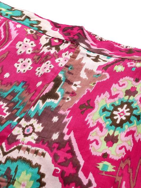 Readiprint Plus Size Printed Pure Cotton Tunic With Trousers - Image 3