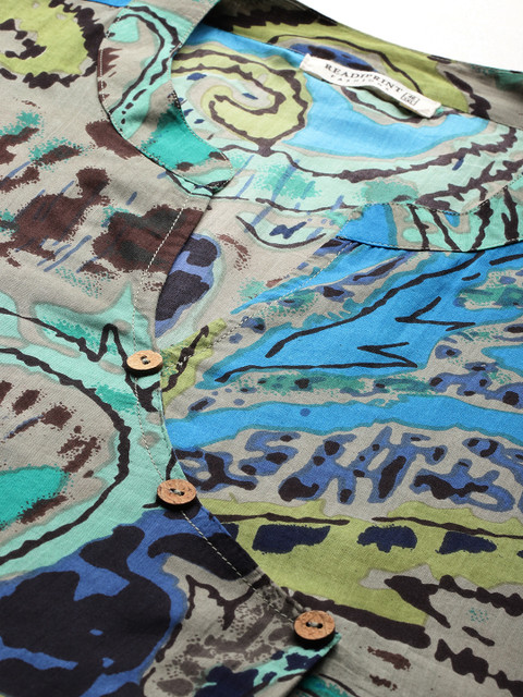 Readiprint Plus Size Printed Pure Cotton Tunic With Trousers - Image 2