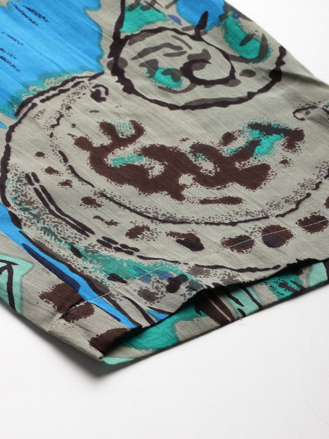 Readiprint Plus Size Printed Pure Cotton Tunic With Trousers - Image 7