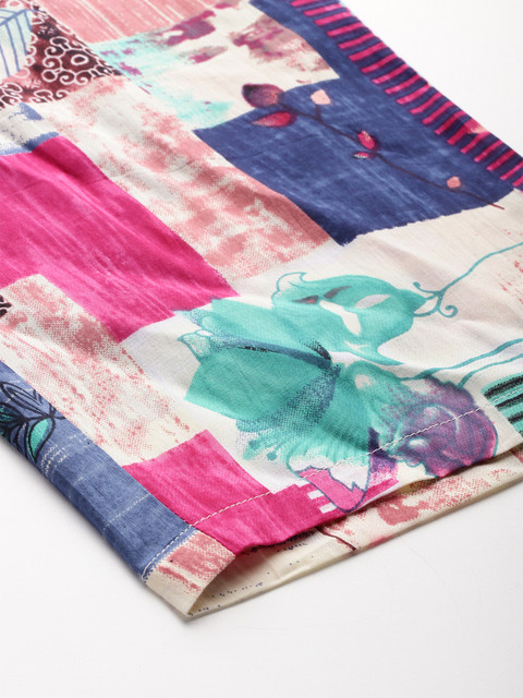 Readiprint Plus Size Printed Pure Cotton Tunic With Trousers - Image 7