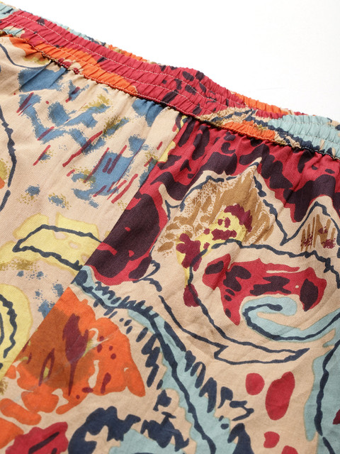 Readiprint Plus Size Printed Pure Cotton Tunic With Trousers - Image 3