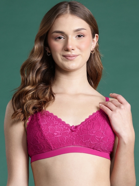 DressBerry Floral Laced Full Coverage Bra
