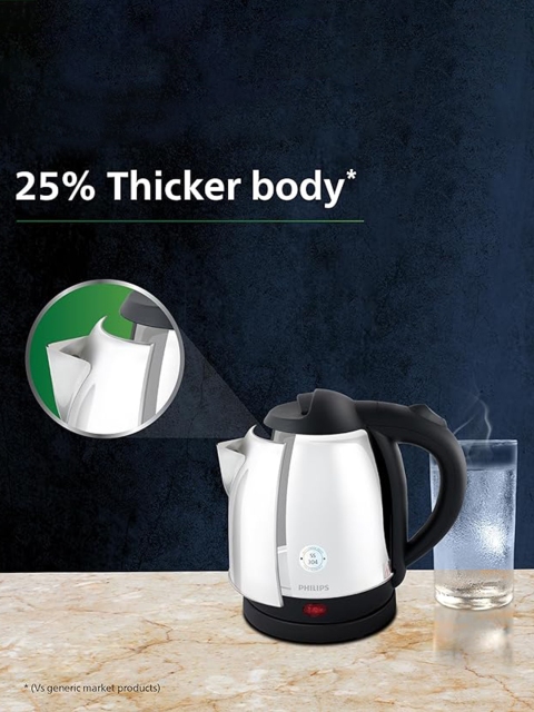 Philips HD9373/00 Black 1500 watts Stainless Steel Electric Kettle-1.5 L - Image 6