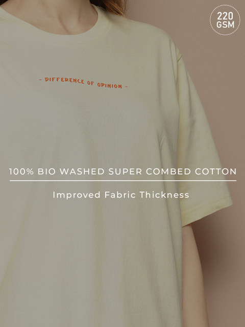 Difference of Opinion Printed Drop-Shoulder Sleeves Oversized Pure Cotton T-shirt - Image 6