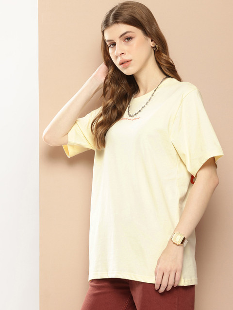 Difference of Opinion Printed Drop-Shoulder Sleeves Oversized Pure Cotton T-shirt - Image 3