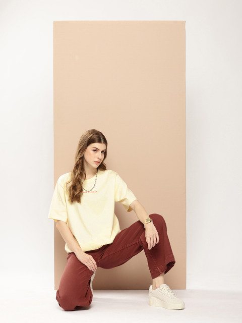 Difference of Opinion Printed Drop-Shoulder Sleeves Oversized Pure Cotton T-shirt - Image 5