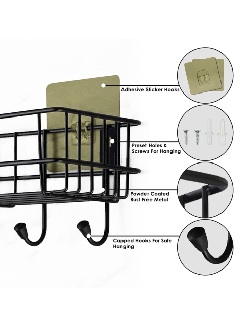 Story@home Black Metal Rack - Image 4