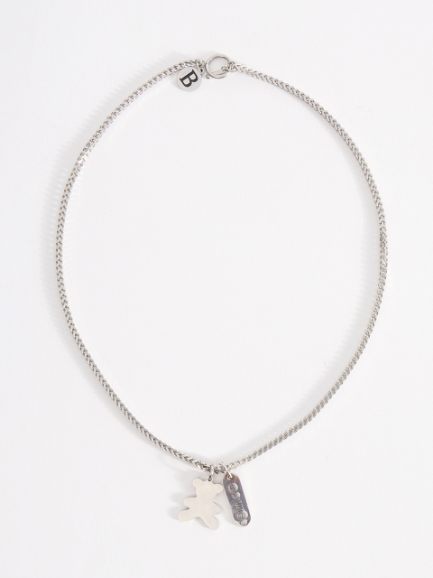 THE BEAR HOUSE Men Stainless Steel Silver Chain