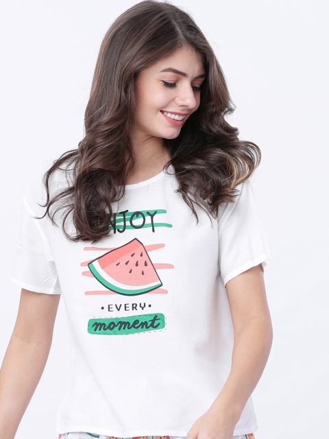 Tokyo Talkies Women Graphic Printed Round Neck T-shirt