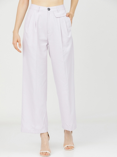 Tokyo Talkies Women Mid-Rise Regular Trousers