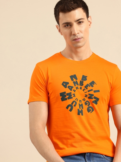 Being Human Brand Logo Printed Pure Cotton T-shirt