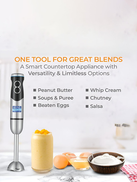 Kent SS Silver Toned & Black Low Noise Hand Blender 450W - Image 5