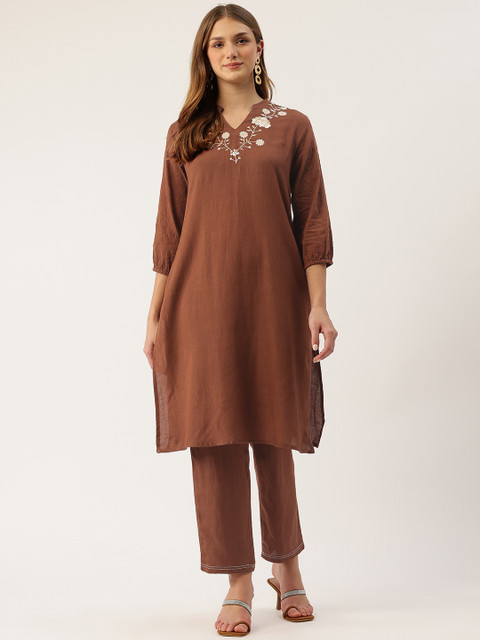 MISRI Embroidered Pure Cotton Co-Ords