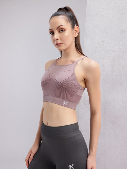 HRX by Hrithik Roshan Full Coverage Seamless Lightly Padded Rapid-Dry Yoga Bra - Image 4