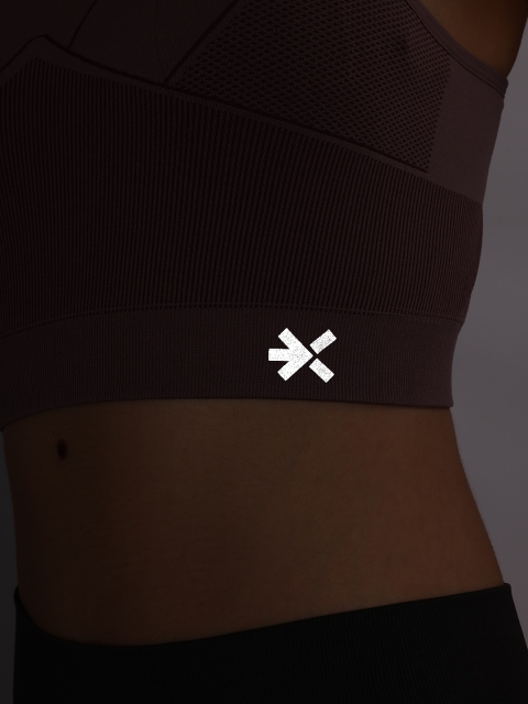 HRX by Hrithik Roshan Full Coverage Seamless Lightly Padded Rapid-Dry Yoga Bra - Image 7
