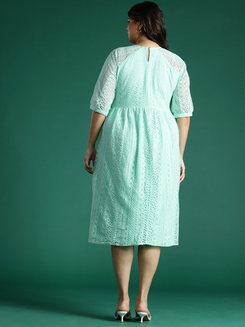 DressBerry Curve Plus Size Lace Fit &Flare Dress - Image 5