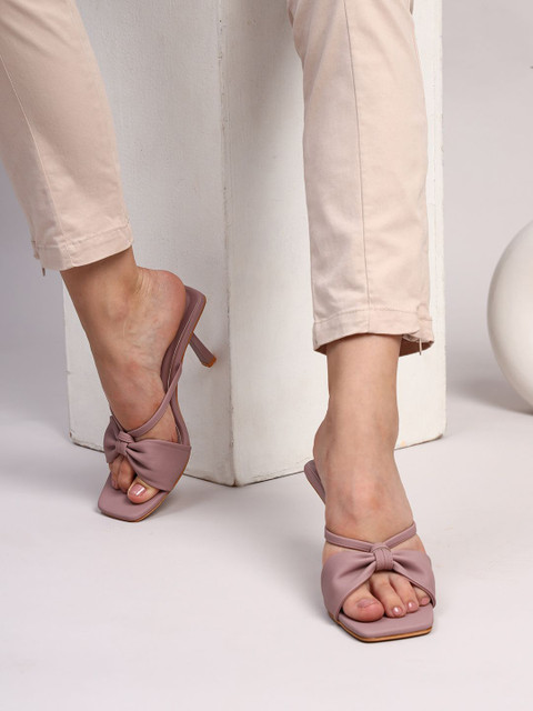 DressBerry Women Solid PU Work Stiletto Peep Toes with Buckles