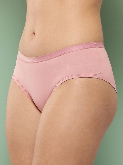 Leading Lady Women's Solid No Visible Panty Line Laser- Cut Edge Hipster Brief - Image 2