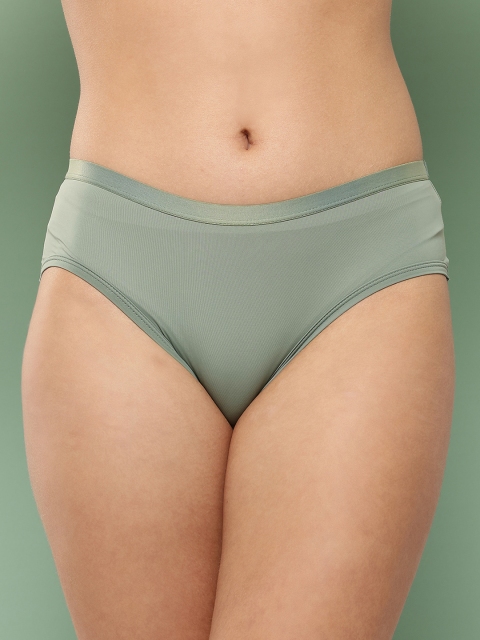 Leading Lady Women's Solid No Visible Panty Line Laser- Cut Edge Hipster Brief